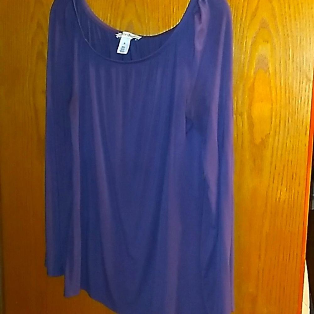 WHBM purple wide sleeve tee